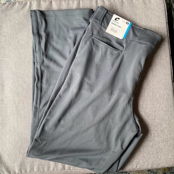 CHAMPRO Men's Standard Adult Triple Crown Open Bottom Pant, Graphite - Picture 3 of 7